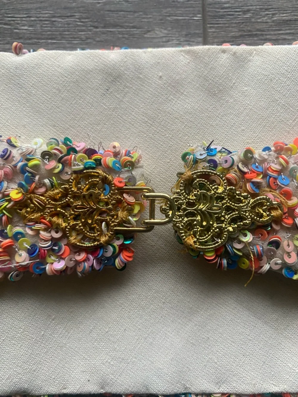 Multicolor Sequin Cummerbund One Size